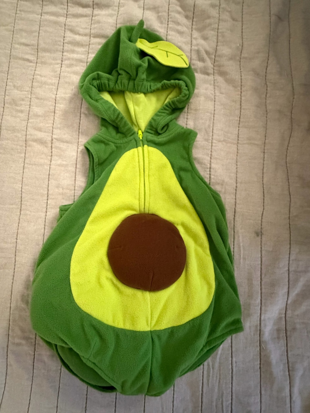 Carter's Green Avocado Hooded Costume with Brown Pit